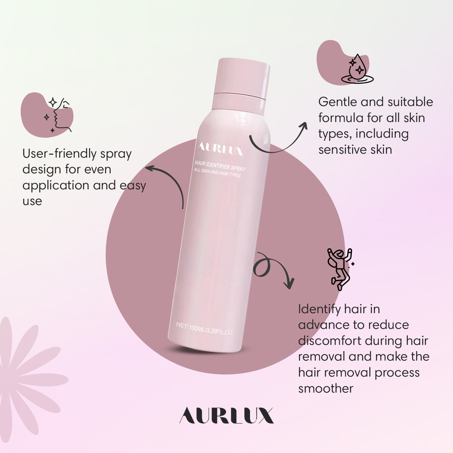 Hair Identifier Spray (+4 Dermaplaning Razors)