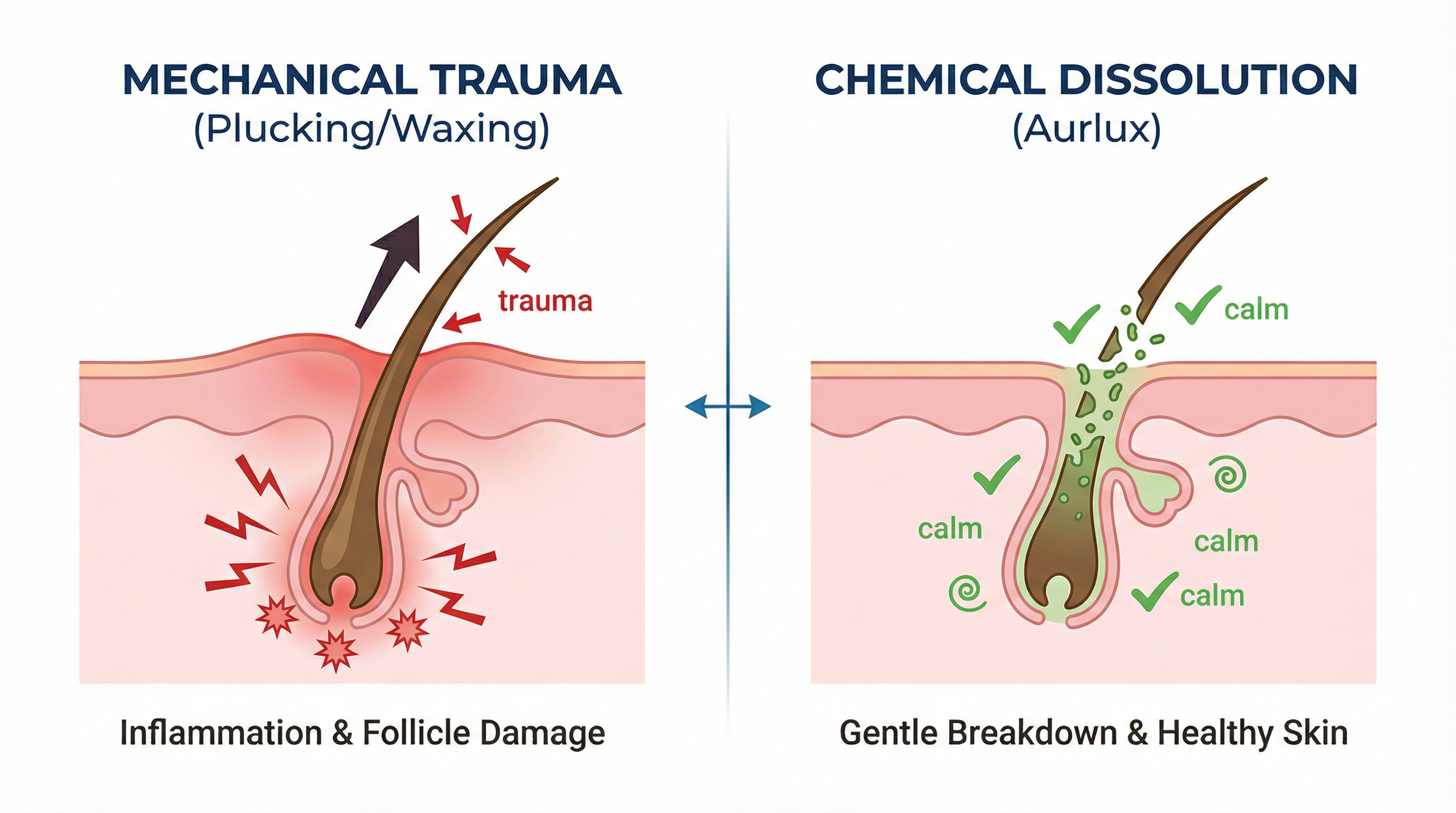 Follicle trauma diagram